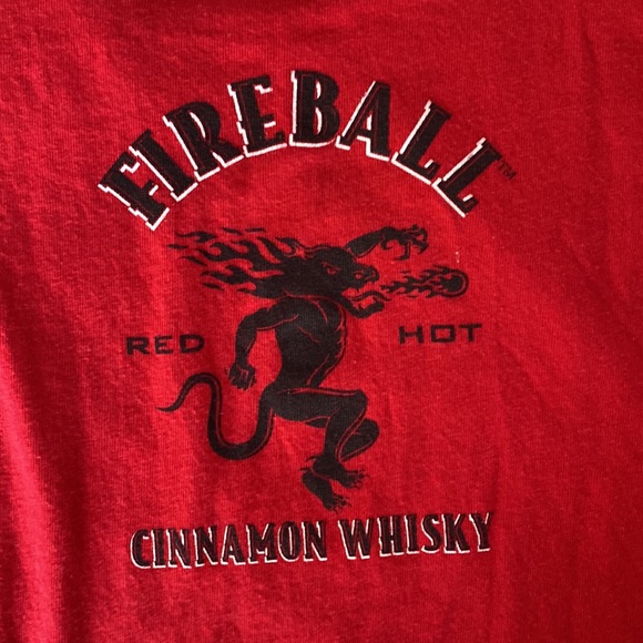Fireball woman’s red fitted t shirt size medium - Picture 5 of 7